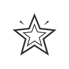 Obraz premium shining star editable stroke outline icon isolated vector art