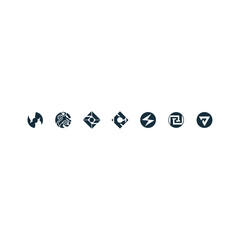 Fototapeta premium Abstract Shapes icon logo flat vector design
