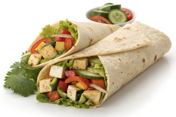 Paneer Wrap with Veggies PNG