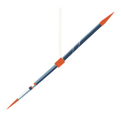 Pixelated Two-Pronged Weapon With Gray And Blue Color