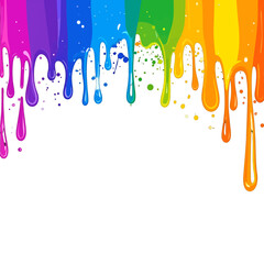 Colorful Dripping Paint Rainbow Gradient Background