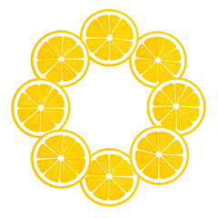 Circular Arrangement Of Lemon Slices