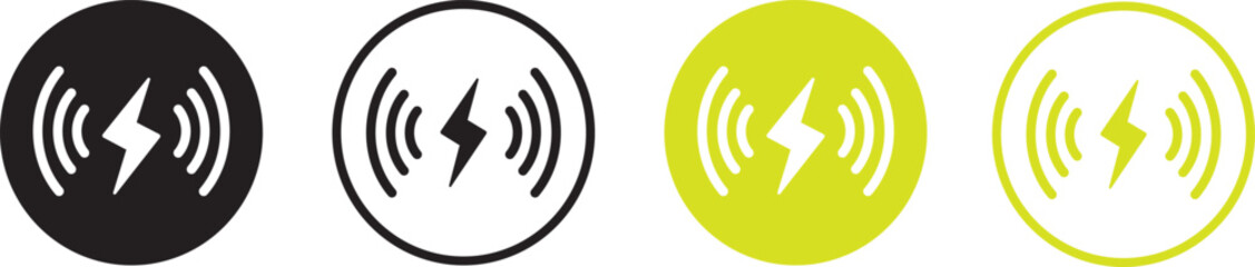 Wireless Charging icons set. Charging Multi Style icons, smartphone charger, battery, charger, Battery charge vector,

