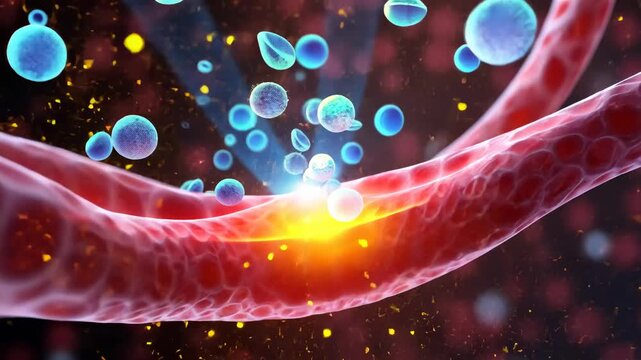 blood vessels, Vascular health, Artery blockage. Vessel care. Capillaries constrict under low pressure. Vein elasticity enhances oxygen delivery. Cardiovascular efficiency supports organ function.