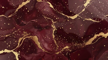 Dark Cherry Marble with Faint Glitter Veins