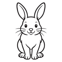 Cute Bunny Coloring Page for Kids