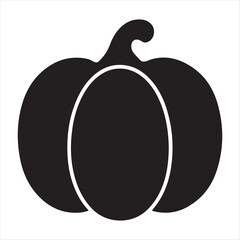 Minimal Silhouette Pumpkin Logo Design – Simple Vector Pumpkin Icon, Flat Black Autumn Harvest Symbol for Organic Farm Branding, Halloween Themes, Food Packaging, and Seasonal Graphic Project