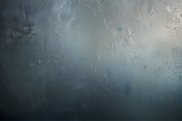 Frosted glass background with subtle condensation and soft backlight