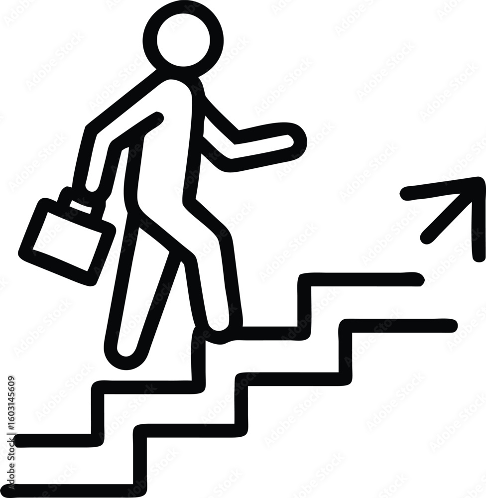 Aufkleber minimal black outline vector of a single professional person isolated on transparent background