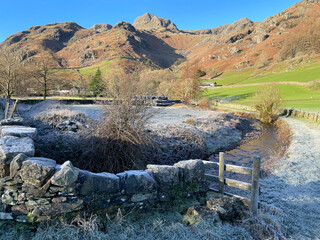 Village of Chapel Style in winter. English Lake District
