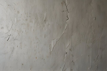White plaster wall with small aesthetic cracks, close-up texture