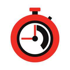 Red stopwatch timer