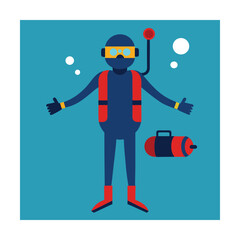 Diver with gear