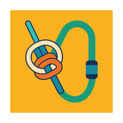 Rope knot carabiner