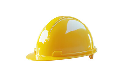 Fototapeta premium A single yellow helmet construction equipment safety maintenance on white background 