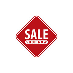 Design vector Discount sale now, badge design element