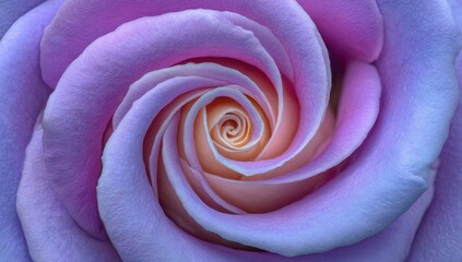 Close-up view of a rose with a gradient of colors.