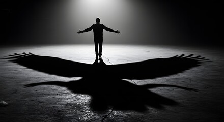 silhouette of a girl in a dress