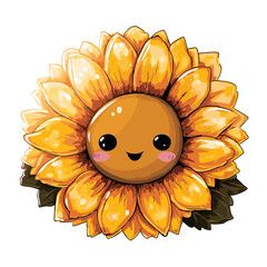 Sunflower Clipart, Vector Logo, Icon