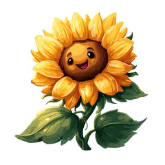 Sunflower Clipart, Vector Logo, Icon