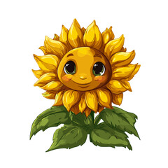 Sunflower Clipart, Vector Logo, Icon