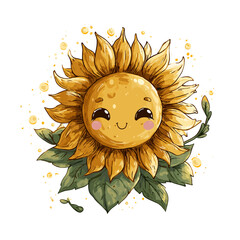 Sunflower Clipart, Vector Logo, Icon