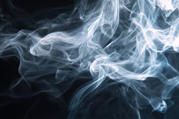 Fototapeta premium Majestic white smoke swirls gracefully, providing an abstract and surreal atmosphere for artistic projects and innovative designs