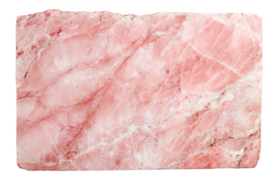 a pink marble slab on a white background, png, transparent
