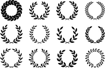 Elegant floral silhouettes collection for design projects