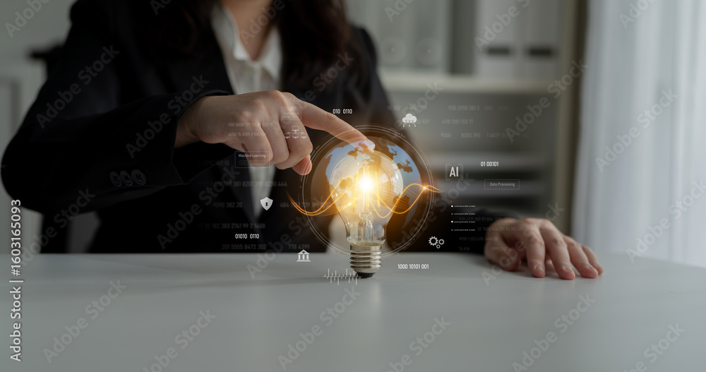 Poster global ai and data processing system enhances data, ai, and processing efficiency through digital ne