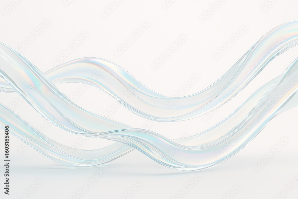 Poster elegant flowing ribbons with smooth texture that convey movement. a captivating depiction of etherea