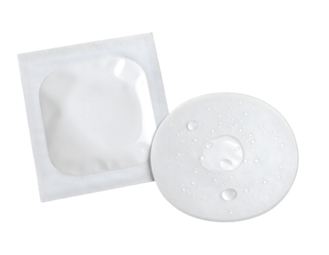 cooling gel forehead patch isolated