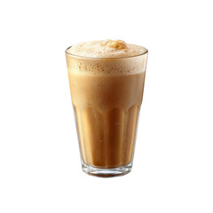 Frothy Iced Coffee in a Glass