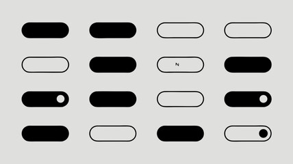 Obraz premium Abstract design elements and minimalist UI aesthetic for modern digital interfaces and applications design with dark and light contrasting shapes