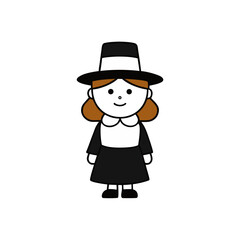 little girl with a hat