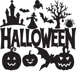 Fototapeta premium halloween icons set