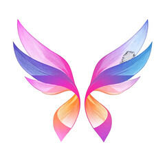 Abstract Colorful Butterfly Wings