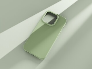 Smartphone case in rays of light. 