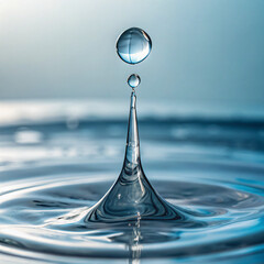 Water Drop Impact Stunning Macro Photography of Liquid Dynamics Isolated On Transparent Background