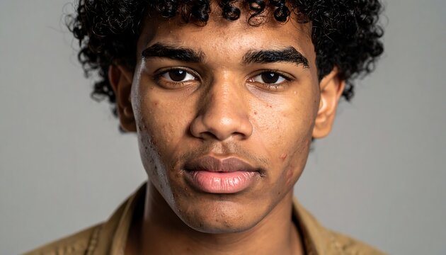 Close-up portrait of a young man