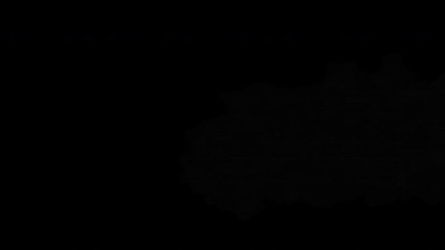 White Stream Is Starting Soon text with cinematic vapor transition & smoke effect on transparent overlay for screens