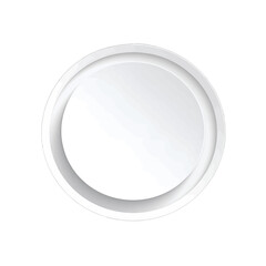 White Circle Frame Graphic Design Element