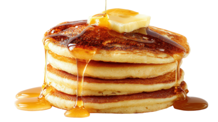 Stack of Pancakes with Butter and Syrup Breakfast
