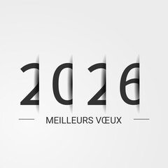 Bonne année - meilleurs vœux 2026 - vecteur pour affiche bannière salutation et célébration du nouvel an 2026.
