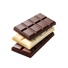 Fototapeta premium chocolate bar on white background