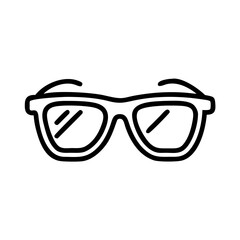 Fototapeta premium Outline eyeglasses vector eye protection spectacles fashion style wear