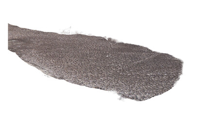Dried, Cracked Earth Texture Isolated PNG on Transparent Background