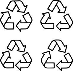 set of recycling icons