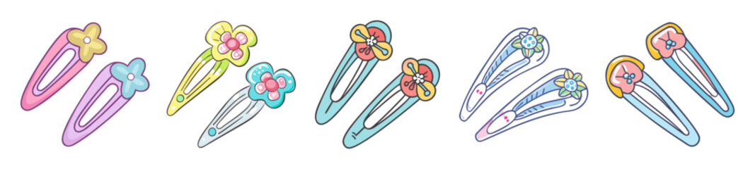Floral & Decorative Hair Clips – Cute and Girly Hair Accessories Set

