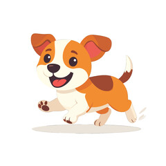 Cute Running Puppy Illustration